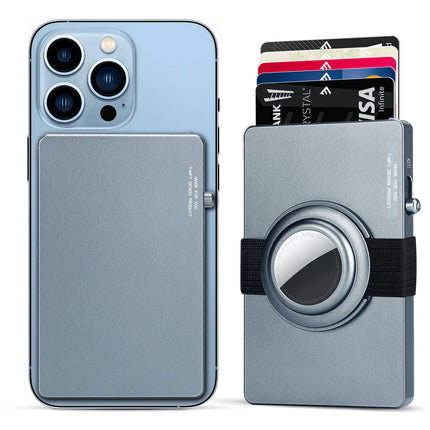 TOYFID All-Aluminum Pop Up Slide Rfid Slim Card Holder Wallet With Airtag Holder-6