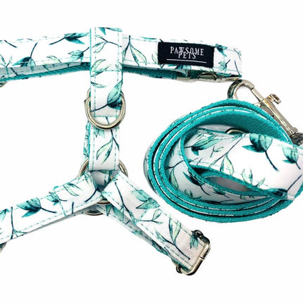 Bundle of 2 Rope Leashes Mint Green Step In Harness-4