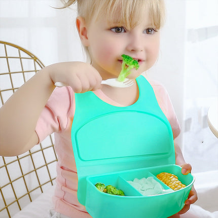 3D Waterproof Baby Bib – Adjustable Soft Plastic Feeding Apron