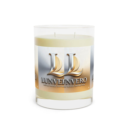 LUNVERO | Decorative Luxe Scented Candle - 11oz Full Glass | 360 text Printed Art