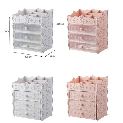 Transparent Makeup Organizer Cosmetic Storage Box Drawer Desktop Organizer Jewelry Beauty Storage Bins Lipstick Christmas Gifts