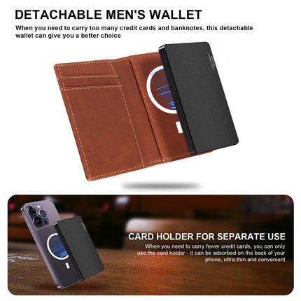 TOYFID Aluminum Alloy Wallet With Genuine Leather Cover Men's Billfolds-2