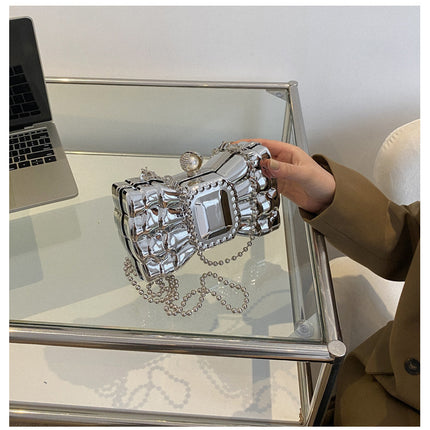 Acrylic Bow Chain Handbag – Elegant, Trendy & Versatile