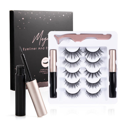 Magnetic False Eyelashes 5 Pairs Of Eyeliner
