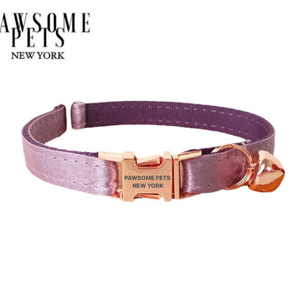 SMALL SIZE DOG & CAT COLLAR - SILVER PURPLE-0