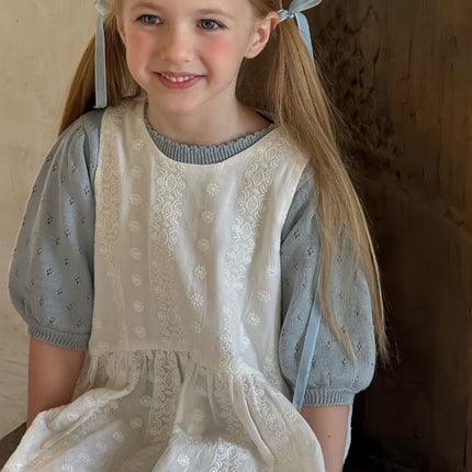 Embroidered Cotton Girls’ One-Piece Dress