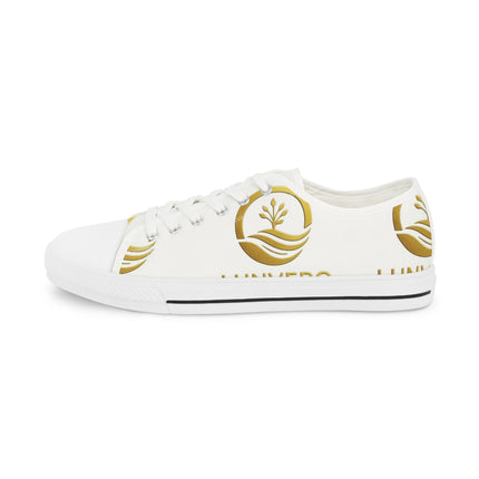 LUNVERO Pure White Gold Limited Edition Sneakers Unique Design Shoes, Perfect Gift for Sneaker Lovers