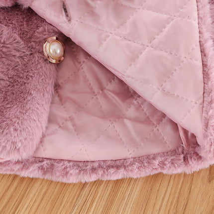 Girls’ Fleece Princess Cloak – Pastoral Cardigan with Bow