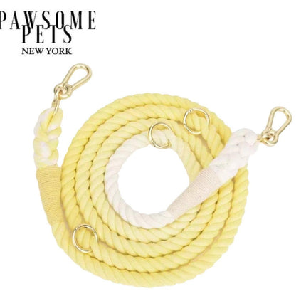 HANDS FREE DOG ROPE LEASH - LEMON SQUEEZE-0