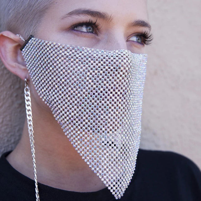 Metallic Mesh Party Mask – Elegant European Style