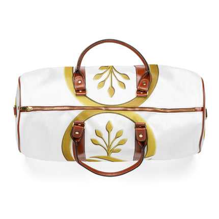 LUNVERO White & Gold Waterproof Durable Travel Bag