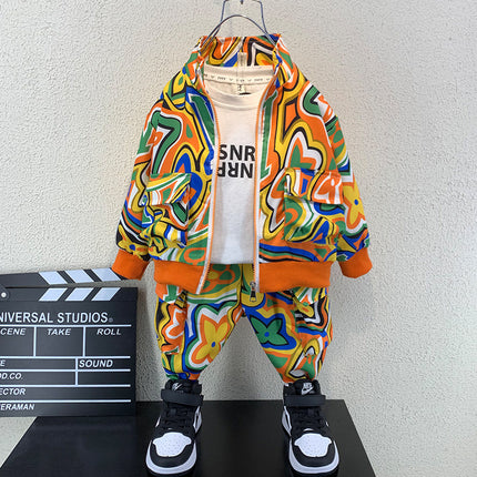 Girls’ Cotton Two-Piece Shirt & Pants Set – Long Sleeve Casual Outfit