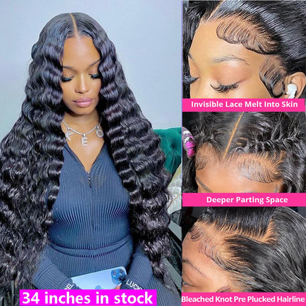 Loose Deep Wave Frontal Wig 13x6 HD Lace Frontal Human Hair Wigs For Women Brazilian 13x4 Lace Front Human Hair Wig Pre Plucked
