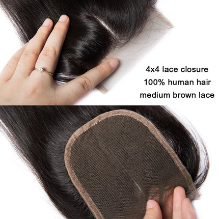 Bone Straight 13A Grade Human Hair Bundles With Closure Malaysian Unprocessed Frontal Tissage Bresiliens Bone Straight Virgin