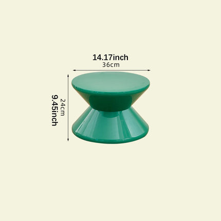 3 Tires Small Low Plastic Round Stool For Household Office Living Room Shoe Changing Nordic Creative Plastic Hourglass Stool