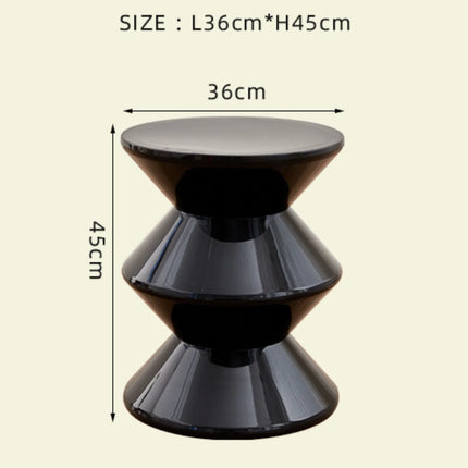 3 Tires Small Low Plastic Round Stool For Household Office Living Room Shoe Changing Nordic Creative Plastic Hourglass Stool