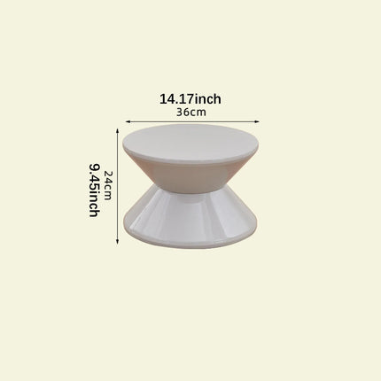 3 Tires Small Low Plastic Round Stool For Household Office Living Room Shoe Changing Nordic Creative Plastic Hourglass Stool