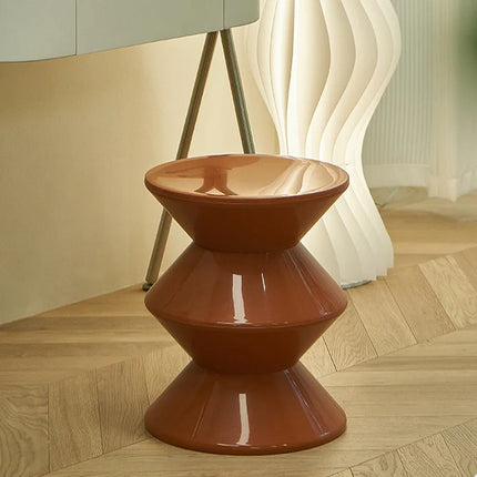 3 Tires Small Low Plastic Round Stool For Household Office Living Room Shoe Changing Nordic Creative Plastic Hourglass Stool