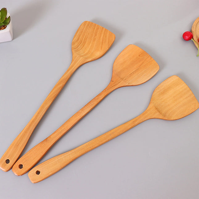 Spatule de cuisine en bois, cuillère à riz, accessoires, spatule en bois, ustensile de cuisine pour dessert, cuisine à domicile, soupe