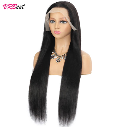 13x4 HD Transparent Straight Lace Frontal Wigs 12A Bob Wig Pre Plucked Glueless Full Lace Front Human Hair Wigs For Black Women
