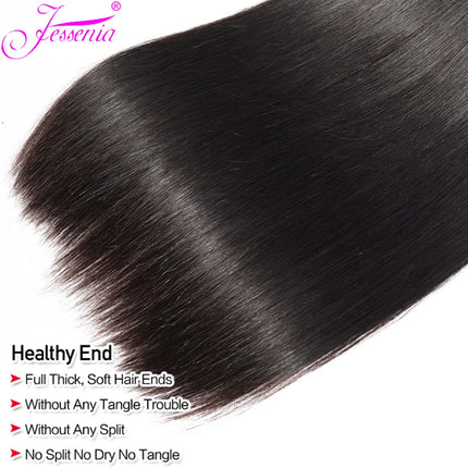 Bone Straight 13A Grade Human Hair Bundles With Closure Malaysian Unprocessed Frontal Tissage Bresiliens Bone Straight Virgin