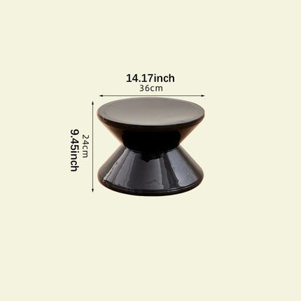 3 Tires Small Low Plastic Round Stool For Household Office Living Room Shoe Changing Nordic Creative Plastic Hourglass Stool