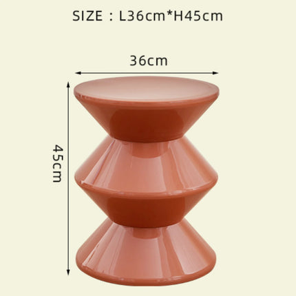 3 Tires Small Low Plastic Round Stool For Household Office Living Room Shoe Changing Nordic Creative Plastic Hourglass Stool
