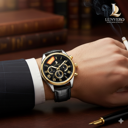 Vanguard Ember Watch Analog Timepiece with Windproof USB Lighter