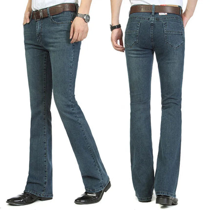 Jeans For Men New Mid-Waist Stretch Flared Jeans Men's Flared Pants Classic Designer Flared Jeans Size 26-40