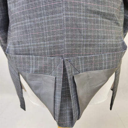 Cheap Actual Party Slim Fit One Button Notched Two Slits Business (Jacket+waistcoat+pants) Grey Men Wedding Suits MS789