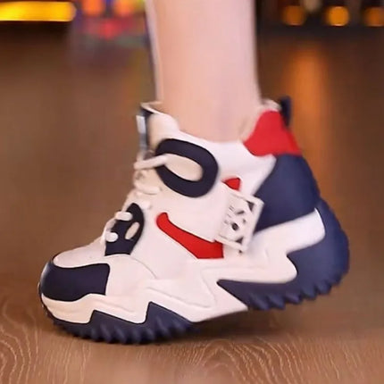 Women's High Top Chunky Platform Dad Sneakers Breathable Walking Tennis Lady Girl Fashion Platform Shoes for Women