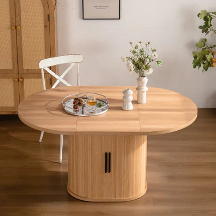 LUNVERO Modern Oval Dining Table Set