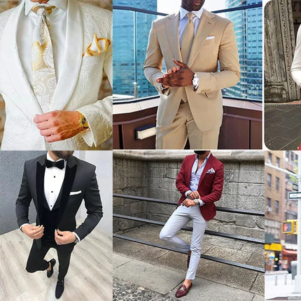 Fashion Wedding Suit For Men Gray Coat Blue Vest Pant Custom Made Plus Size Man Formal Tuxedo trajes de hombre costume homme 턱시도