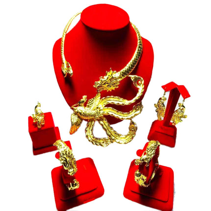 Hot Sale Luxury Trendy Popular Fashion Wedding New Arrivals Copper Gold Plated Party Gift Anniversary Jewelry Set