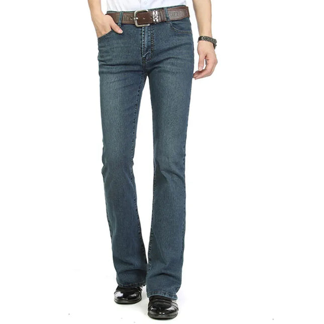 Jeans For Men New Mid-Waist Stretch Flared Jeans Men's Flared Pants Classic Designer Flared Jeans Size 26-40