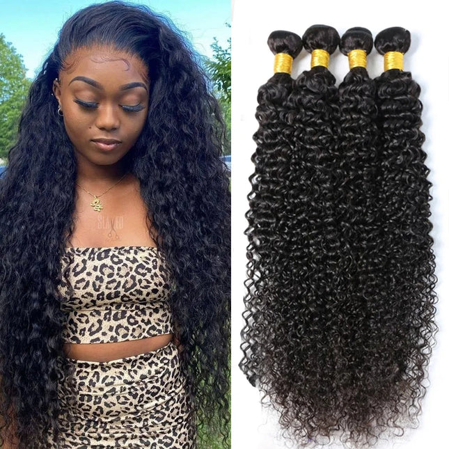 1 3 4 Bundles Mongolian Human Hair Weave Bundles Afro Kinky Curly Human Hair Bundles Double Wefts Remy Human Hair Extensions