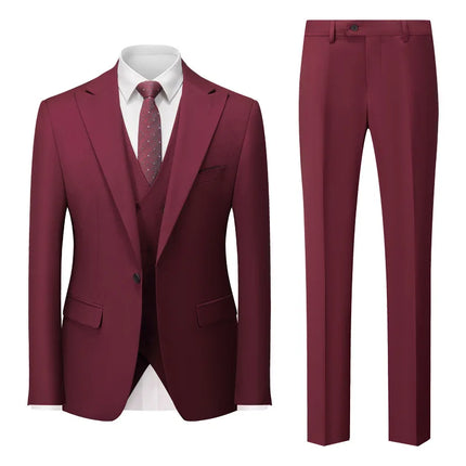 New Men's Business Casual Suit Cross-border Suit Wedding Groom Dress Suit