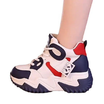 Women's High Top Chunky Platform Dad Sneakers Breathable Walking Tennis Lady Girl Fashion Platform Shoes for Women