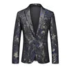Men's Fashion Single Breasted Suit Spring and Autumn Casual Style with V-Neck Plus Size Single Button Closure