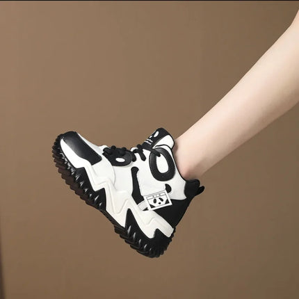 Women's High Top Chunky Platform Dad Sneakers Breathable Walking Tennis Lady Girl Fashion Platform Shoes for Women