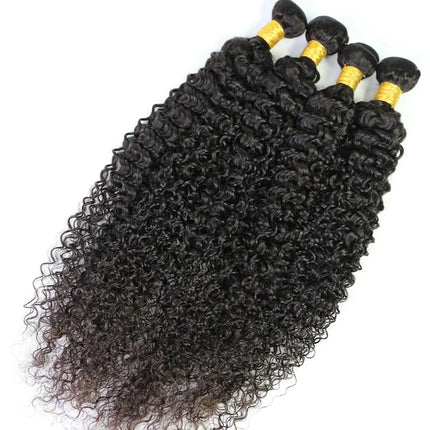 1 3 4 Bundles Mongolian Human Hair Weave Bundles Afro Kinky Curly Human Hair Bundles Double Wefts Remy Human Hair Extensions