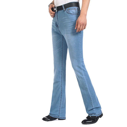 Jeans For Men New Mid-Waist Stretch Flared Jeans Men's Flared Pants Classic Designer Flared Jeans Size 26-40