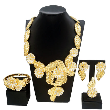 Zhuerrui Brazil Ladies Pendant Earring Jewelry High End Dubai Designer Jewelry Set Italian Bridal Wedding Jewelry Sets H00529