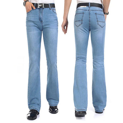 Jeans For Men New Mid-Waist Stretch Flared Jeans Men's Flared Pants Classic Designer Flared Jeans Size 26-40