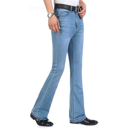 Jeans For Men New Mid-Waist Stretch Flared Jeans Men's Flared Pants Classic Designer Flared Jeans Size 26-40