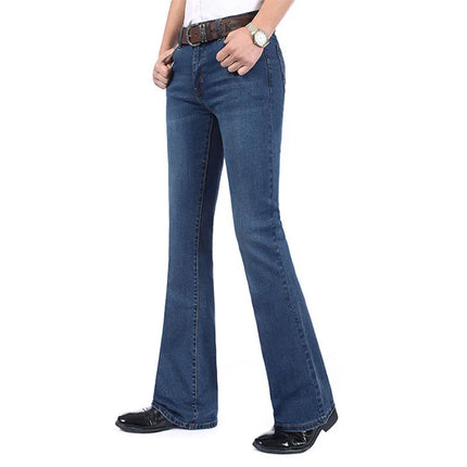 Jeans For Men New Mid-Waist Stretch Flared Jeans Men's Flared Pants Classic Designer Flared Jeans Size 26-40