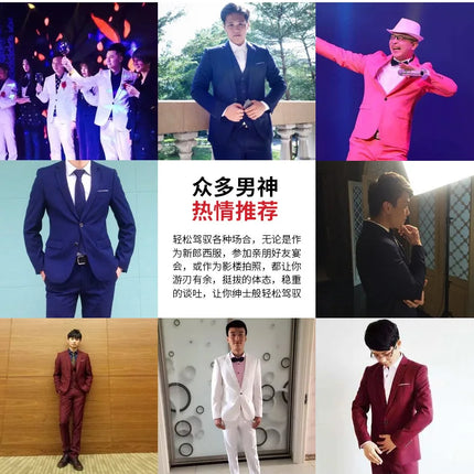 Jacket + Pant + Vest Latest Men Suit Men Business Slim Suits Sets Wedding Dress Three-piece Suit Blazers Coat Trousers Waistcoat