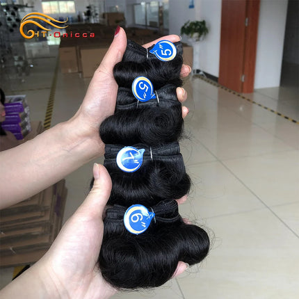 Curly Hair Bundles Indian Human Hair Weave Bundles 4Pcs/Lot Short Hair Products Wavy Bundles Human Hair Extensions