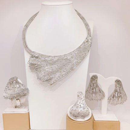 Zhuerrui Hot Selling 24K Good Jewelry Sets Cheap Bridal Wedding Necklace Jewelry Set Exquisite Women's Birthday Gifts H20183