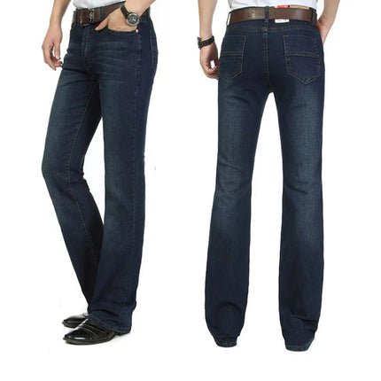 Jeans For Men New Mid-Waist Stretch Flared Jeans Men's Flared Pants Classic Designer Flared Jeans Size 26-40